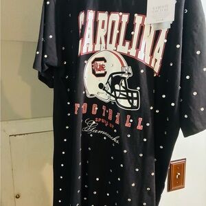 Black Carolina Football T-Shirt dress with Helmet Design